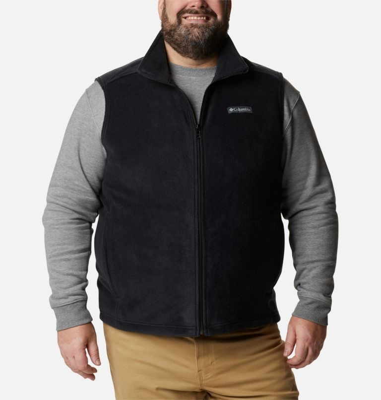 Men\'s Columbia Steens Mountain Fleece Vest Black | Plus Size CA-Q1035